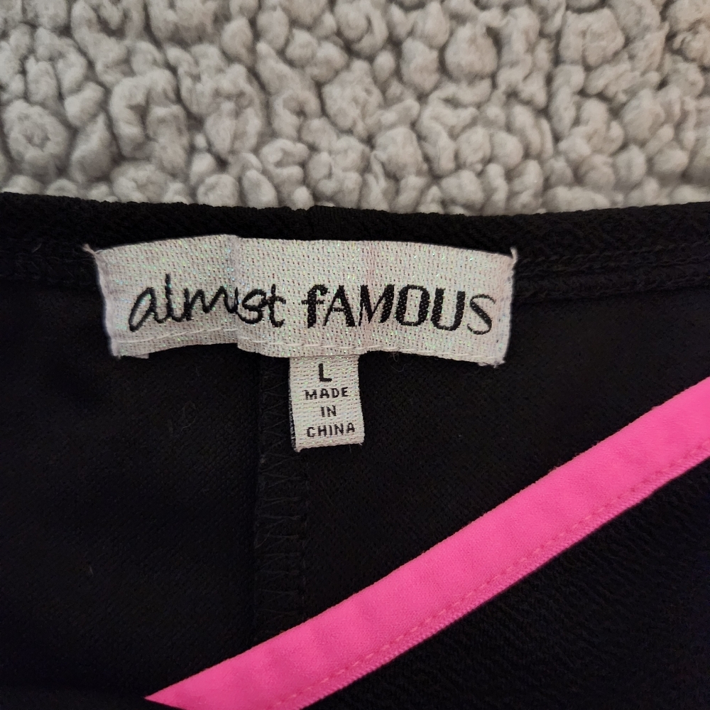 Almost Famous Black and Pink Midi Dress - Picture 4 of 7